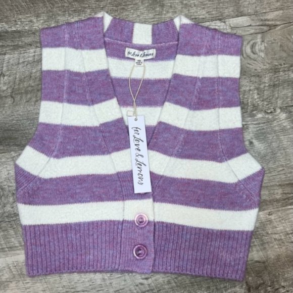 NWT Maud Crop Sweater Vest by For Love & Lemons - Picture 4 of 7